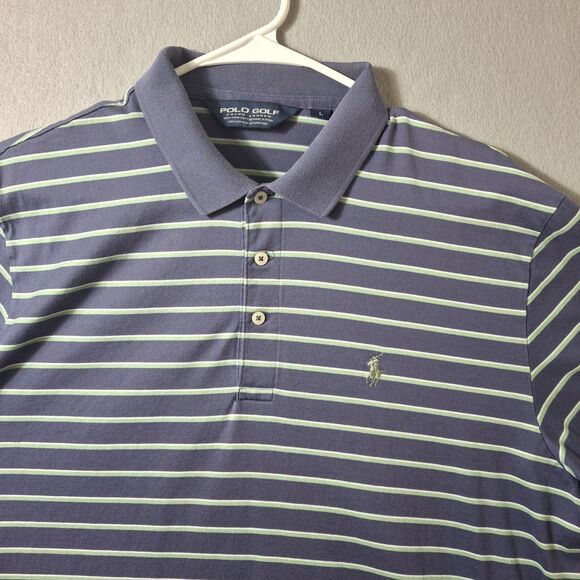 Polo Golf  Ralph Lauren Shirt Mens Large Black Blue Lot Of 2 Casual Preppy - Picture 10 of 14